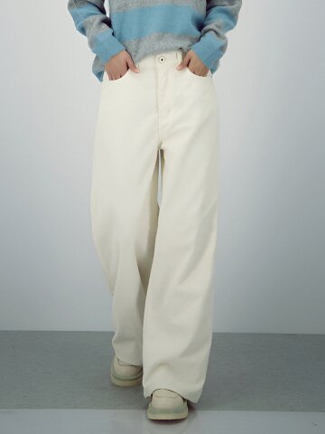 Corduroy Structure Pants _Ivory