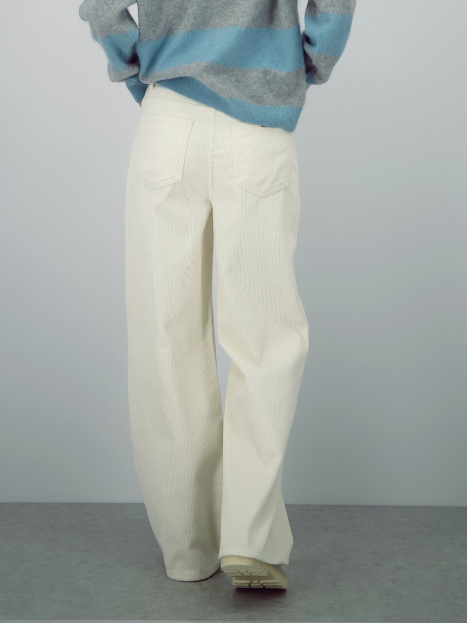 Corduroy Structure Pants _Ivory