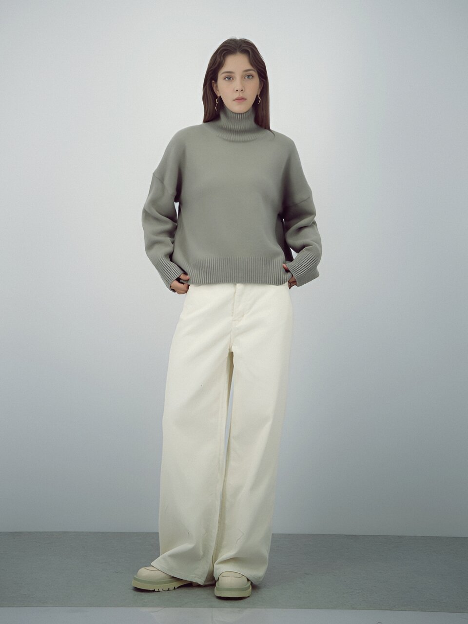 Corduroy Structure Pants _Ivory
