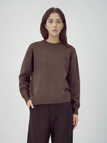 Round Wool Knit _Brown