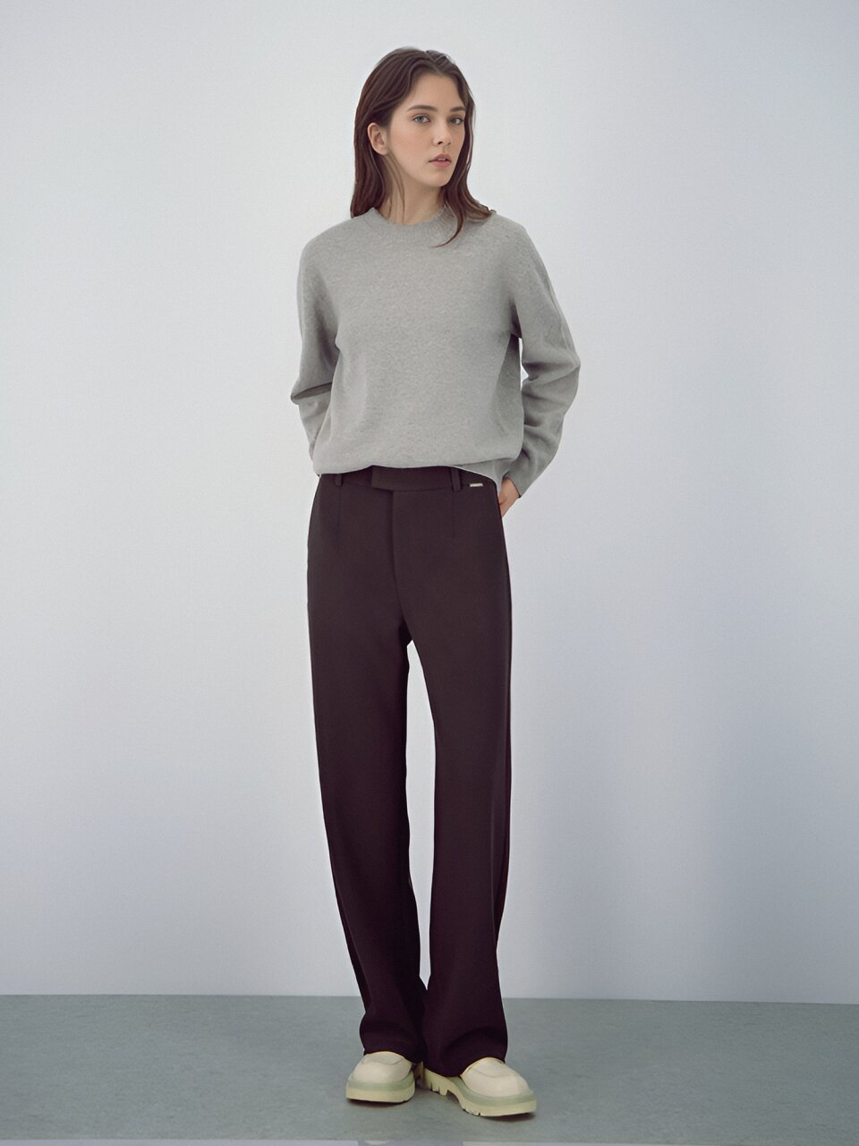 Round Wool Knit _Grey