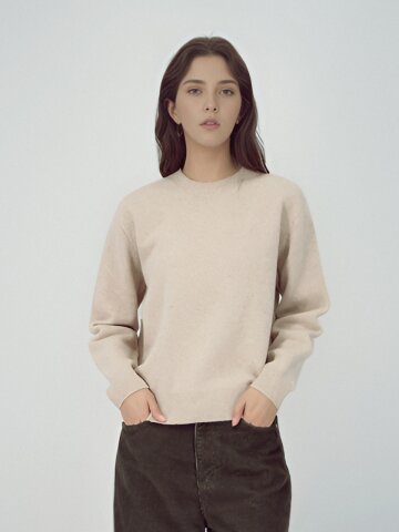 Round Wool Knit _Oatmeal