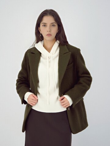 Alpaca Coat Jacket _Brown