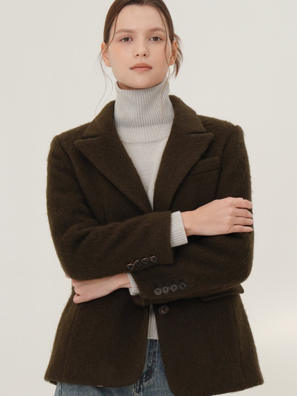 Alpaca Coat Jacket _Brown
