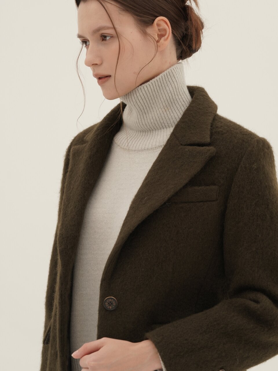Alpaca Coat Jacket _Brown