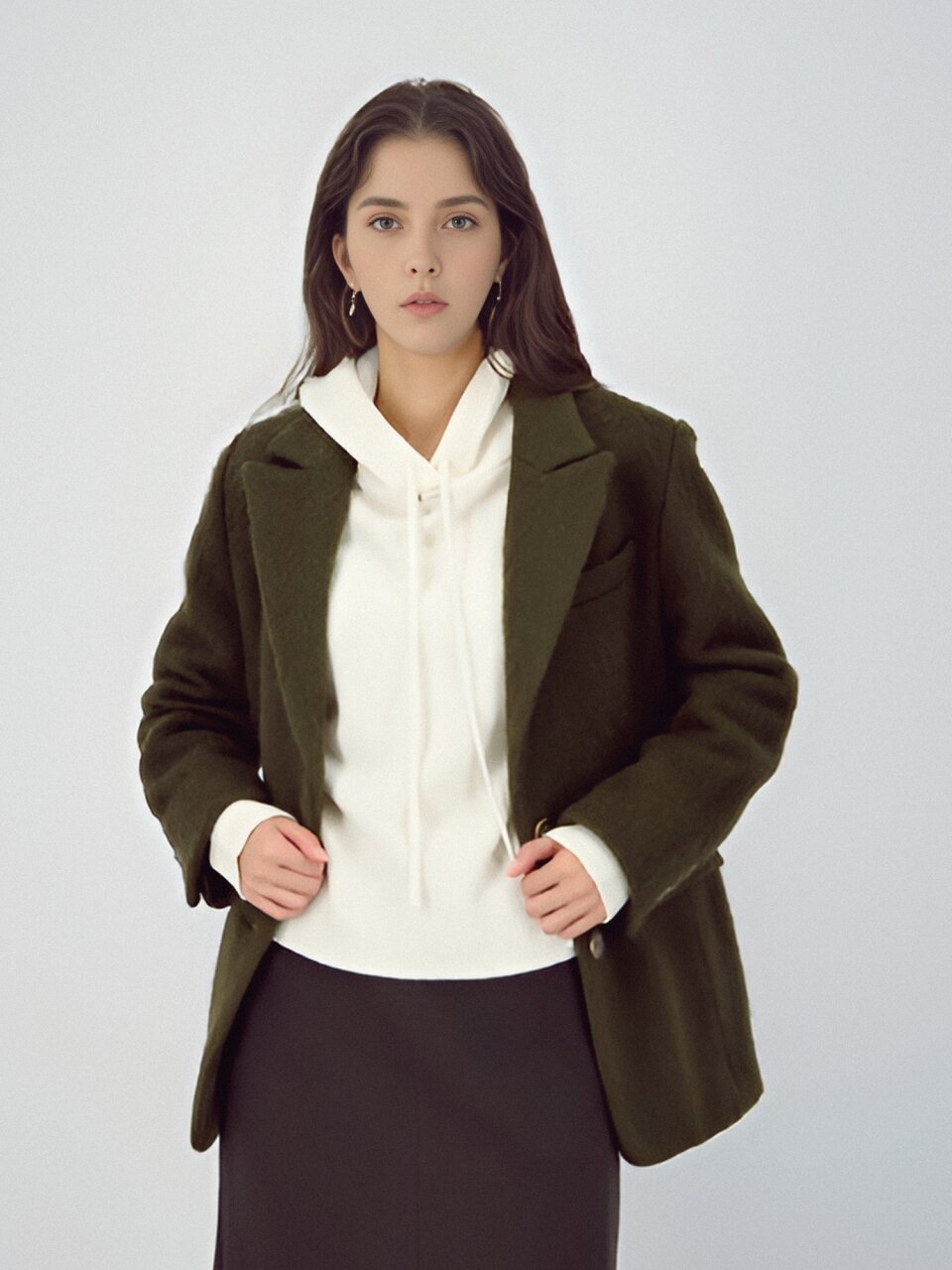 Alpaca Coat Jacket _Brown
