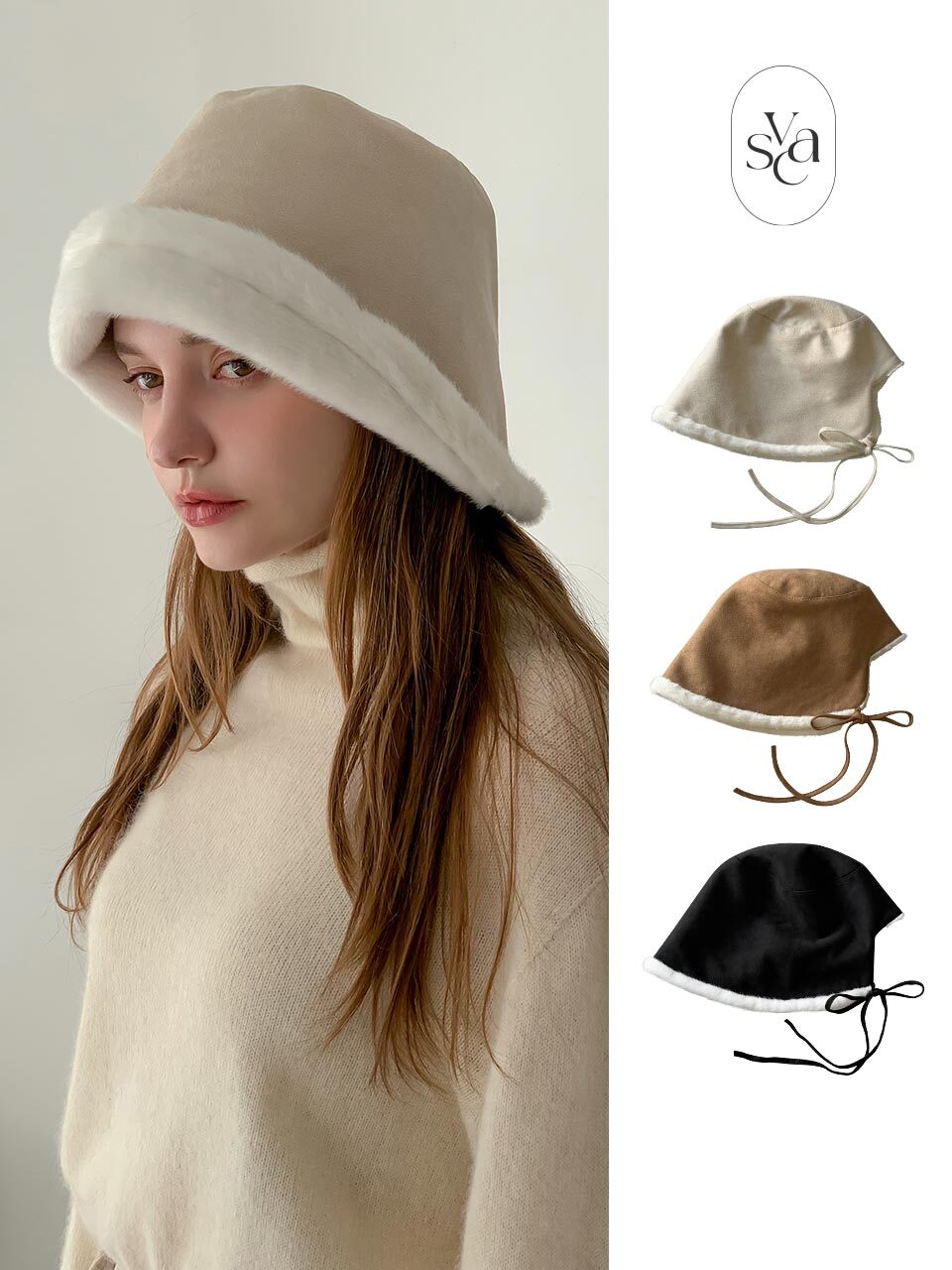 Suede Bucket Hat (3colors)
