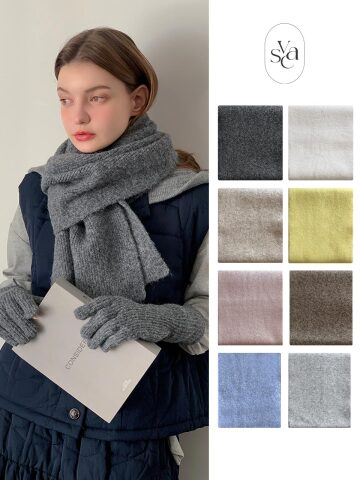 [SET] Golgi Knit Muffler + Gloves Set (8colors)