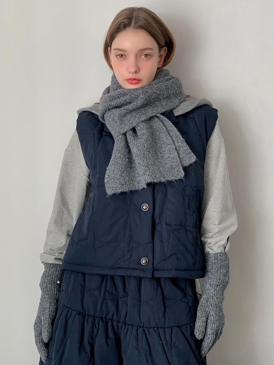 [SET] Golgi Knit Muffler + Gloves Set (8colors)