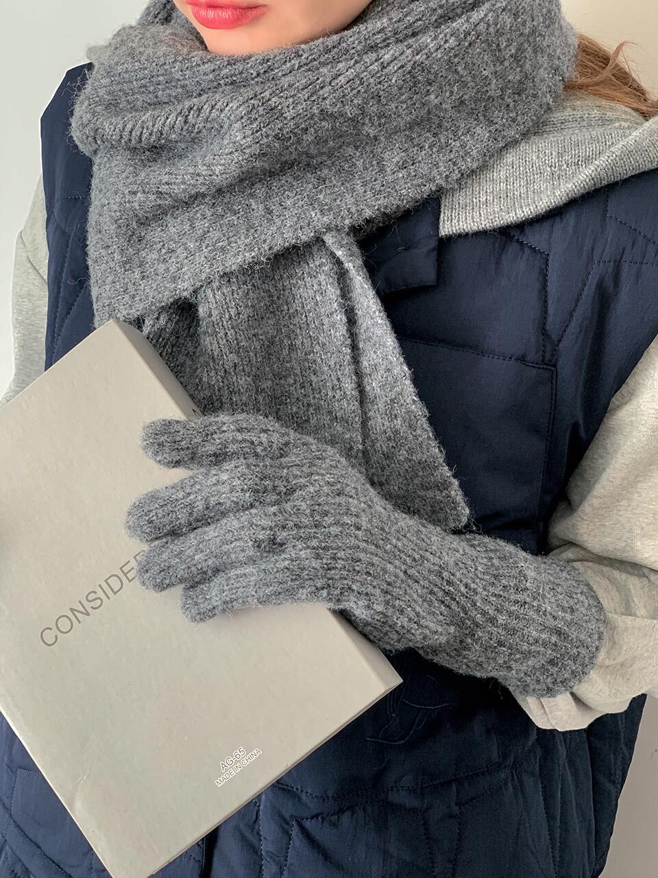 [SET] Golgi Knit Muffler + Gloves Set (8colors)