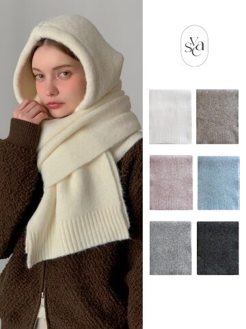 [SET] Knit muffler + Balaclava Set (6colors)