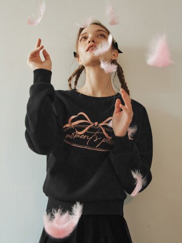 모먼츠피스 맨투맨 / 블랙
