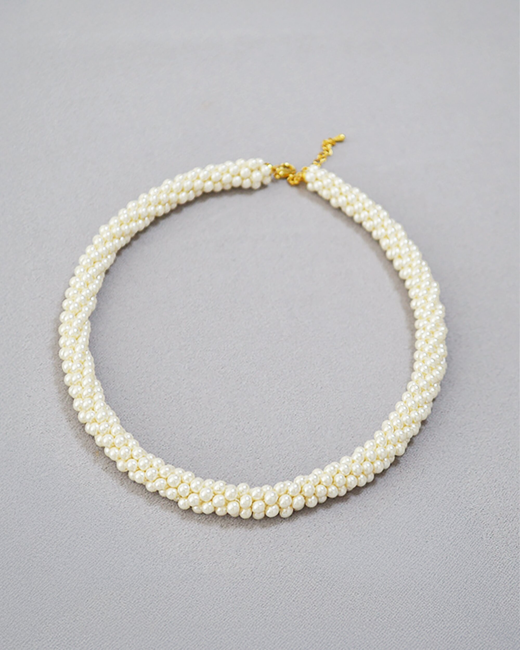 [컨젠] Braided Pearl Necklace 브레이디드 펄 네크리스
