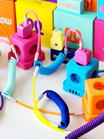 데코아르 멜로우 비비드 멀티탭/어댑터/싱글 케이블