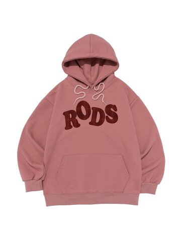 [기모/NO기모] RODS 빅 로고 체크 후드티 (핑크)