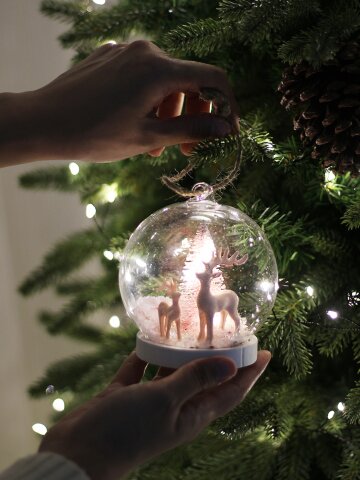 윈터빌리지 크리스마스 LED 스노우볼 오너먼트 무드등_3종