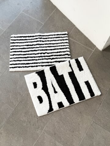 BATH 스트라이프 욕실 화장실 현관 미끄럼방지 발매트 40x60