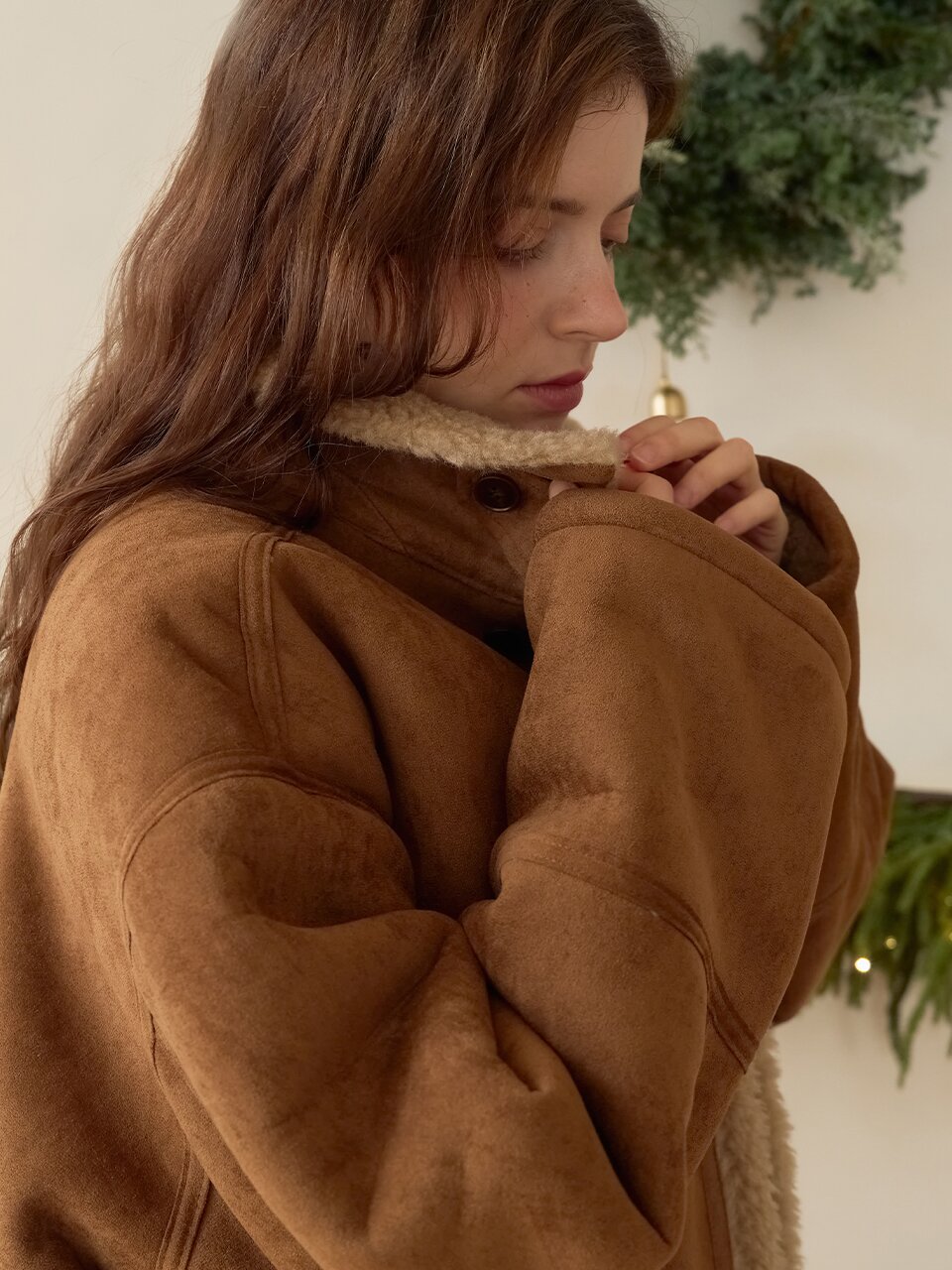 [메종르하르] 로티 스웨이드 무스탕 코트 1color