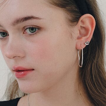 제이로렌 앤틱 프레첼 실버 귀걸이 M04070