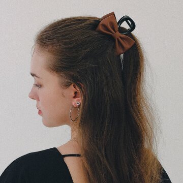 제이로렌 슬릭 레더 미니 리본 집게핀 H01495-1