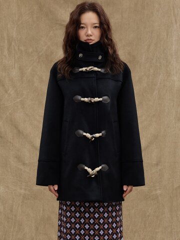 Classic Toggle Wool Coat [Black]