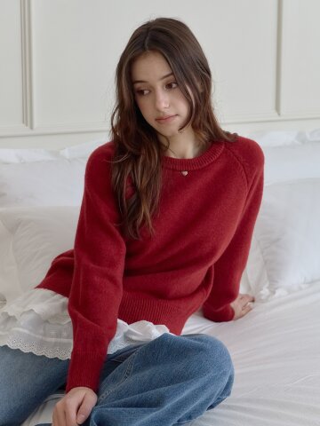 [메종르하르] 프림 라운드넥 니트 4color