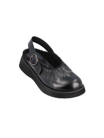 Joy fur clog_Black