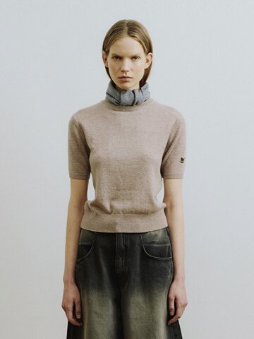 보리 캐시미어100 하프 슬리브 니트_MW5WSW08X