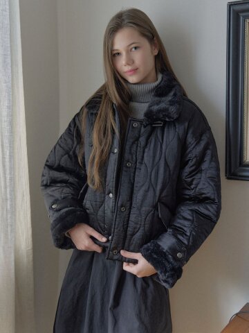 Wave Quilting Short Padding - BLACK