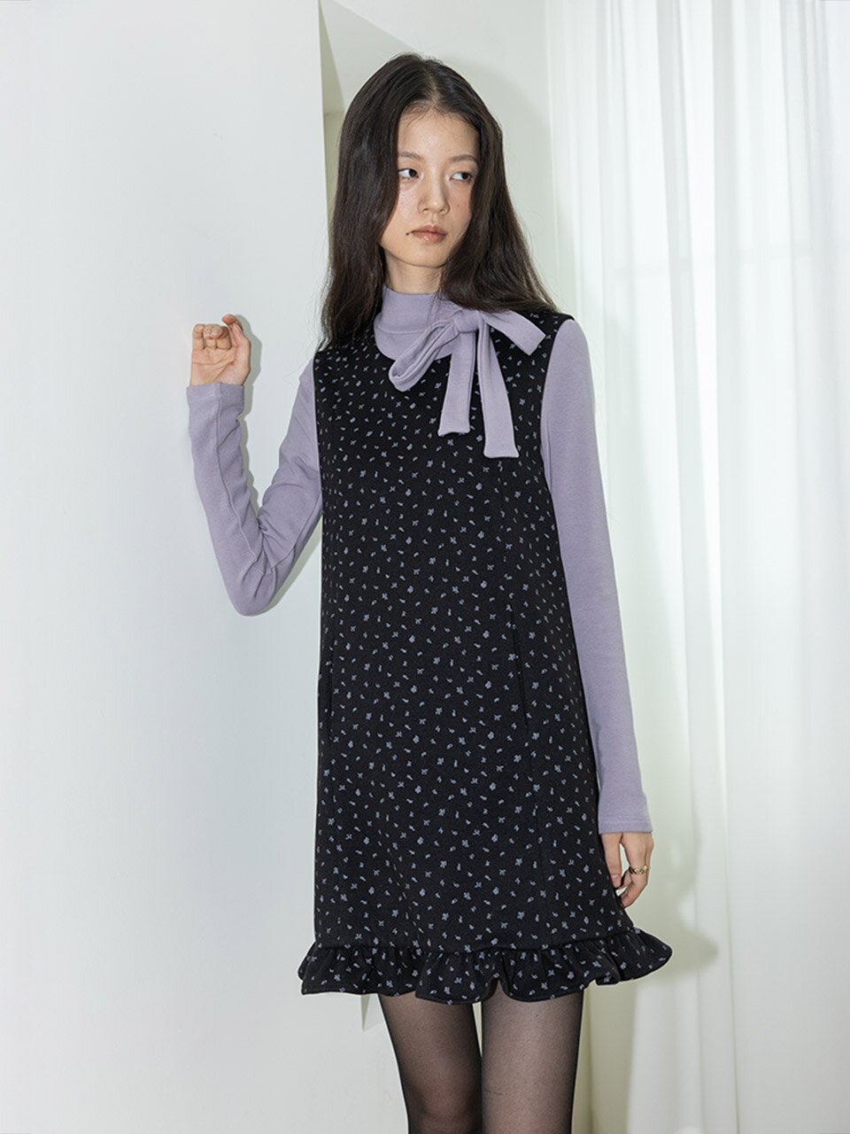 IT_Taro purple top and velvet dress set