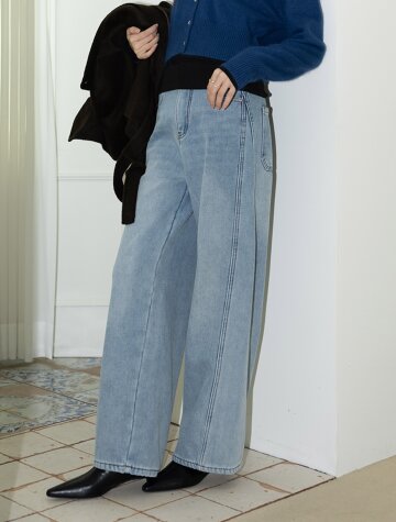 IT_Daily winter denim pants_2color
