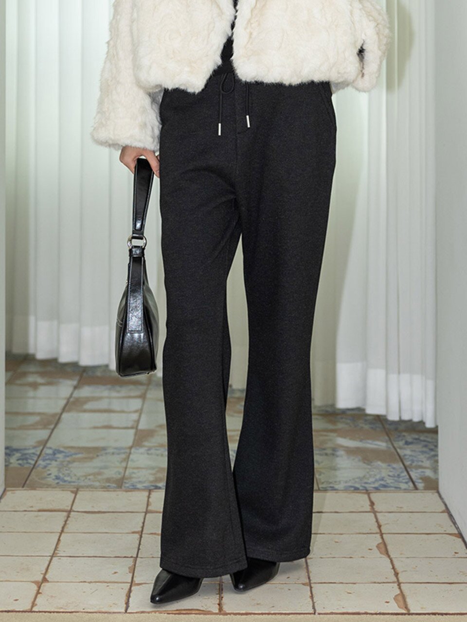 IT_Drawstring warmth pants_2color