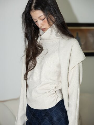 IT_Waist button knit top_3color
