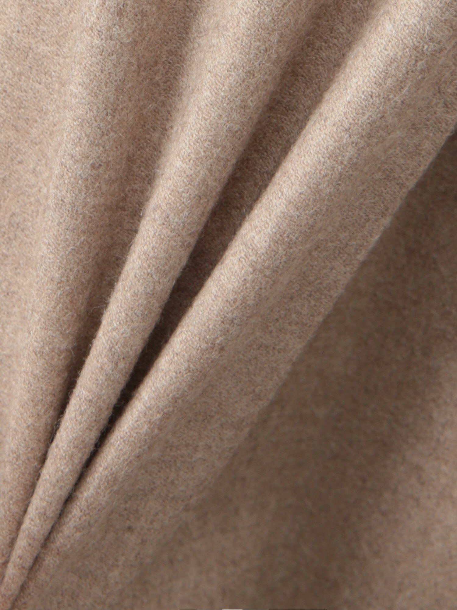 울 블렌드 플리츠 A라인 스커트 (MELANGE BEIGE)