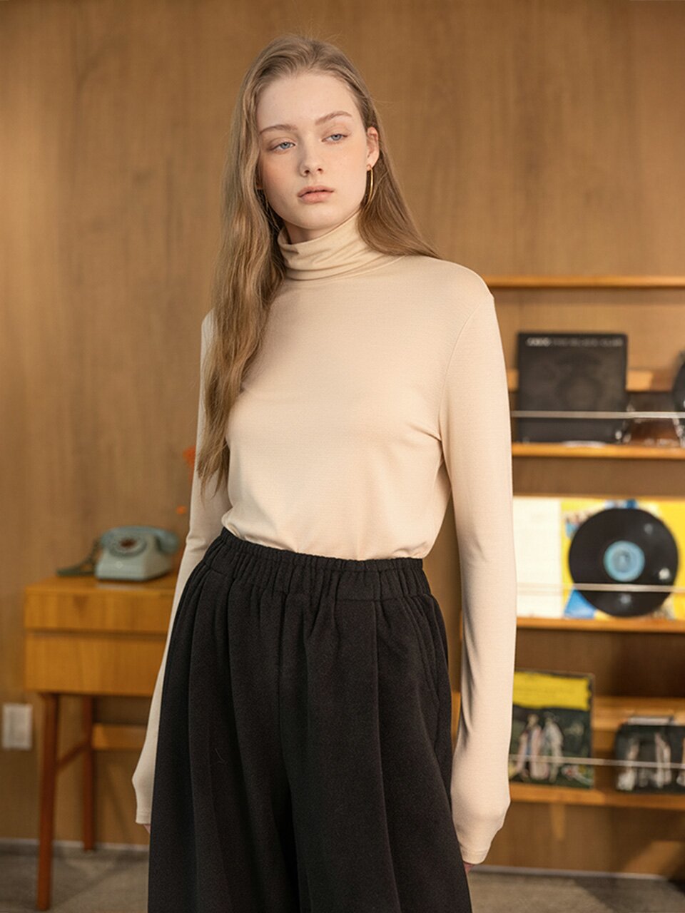 DD_Turtleneck fitted top_2color