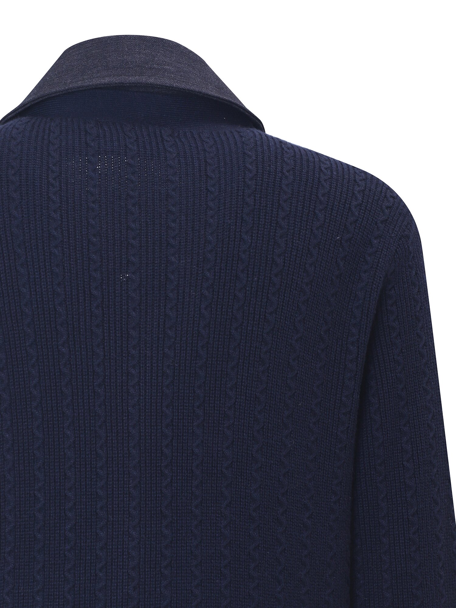데님 칼라 니트 가디건 (NAVY)