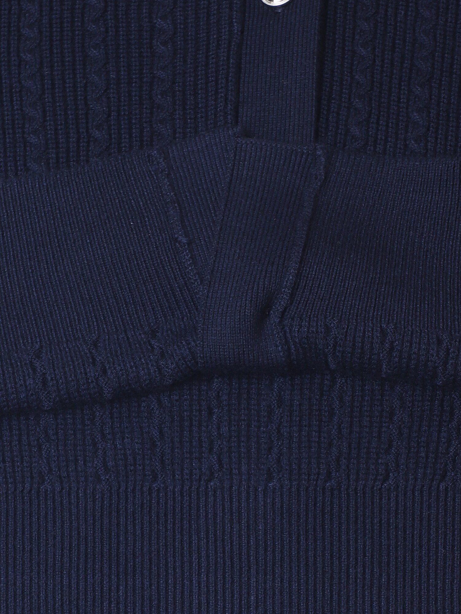 데님 칼라 니트 가디건 (NAVY)