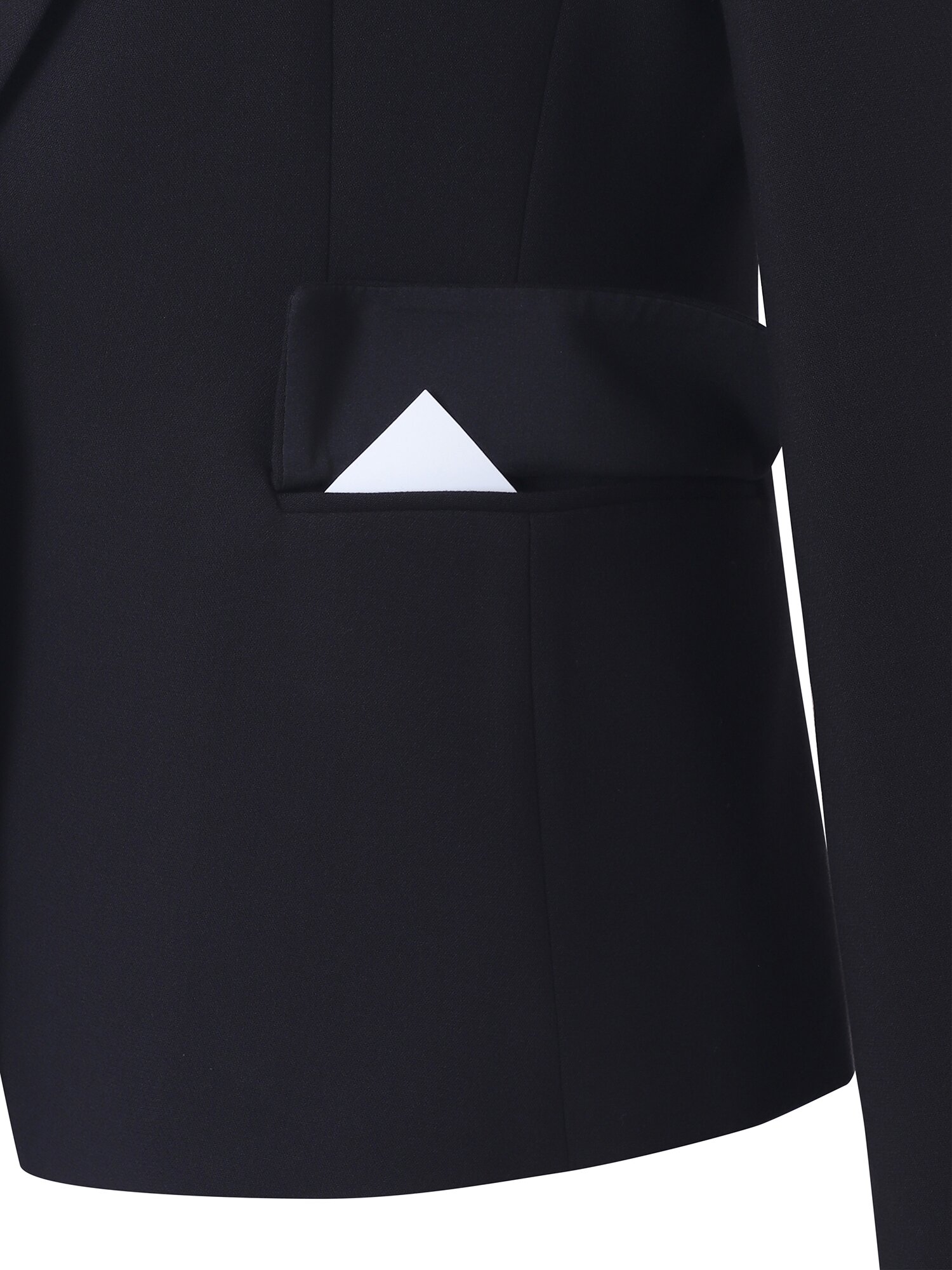 에센셜 테일러드 크롭 셋업 재킷 (BLACK)