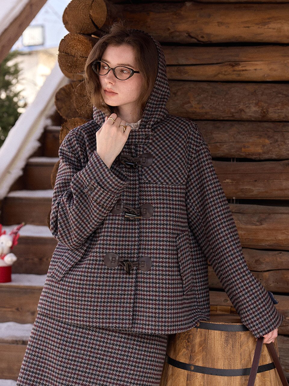 SR_Houndstooth plaid jacket