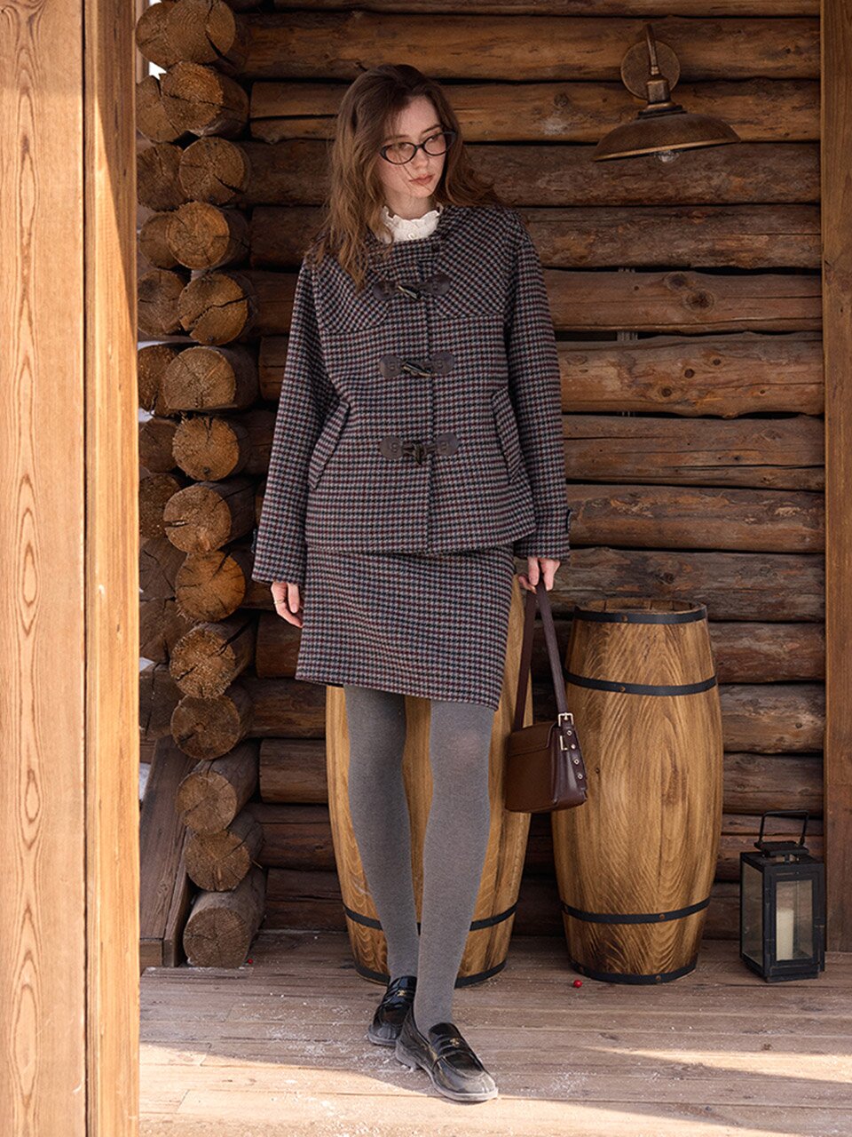 SR_Houndstooth plaid jacket