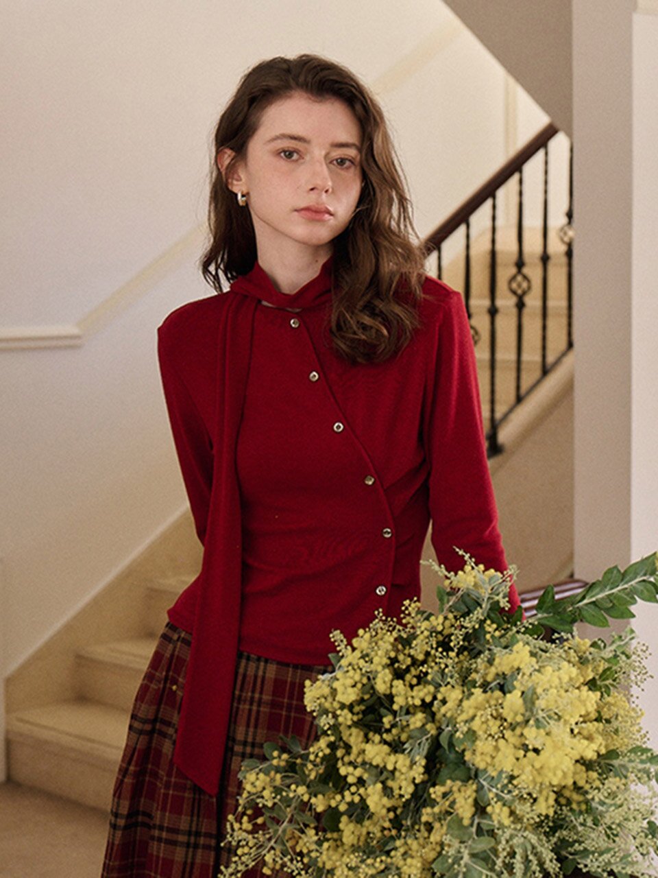 SR_Placket long sleeve knit