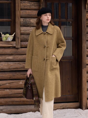 SR_Buckle horn lapel coat