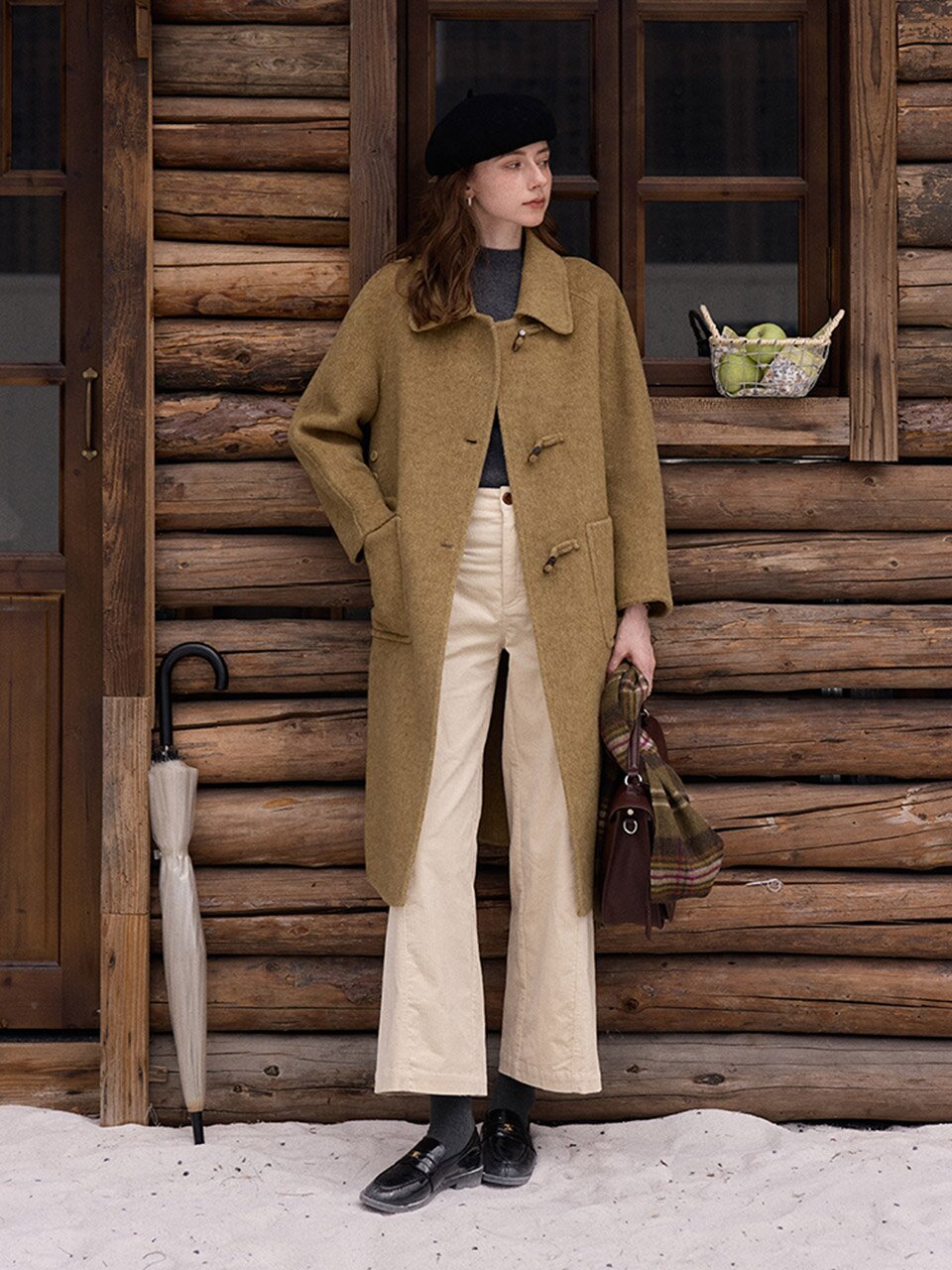 SR_Buckle horn lapel coat