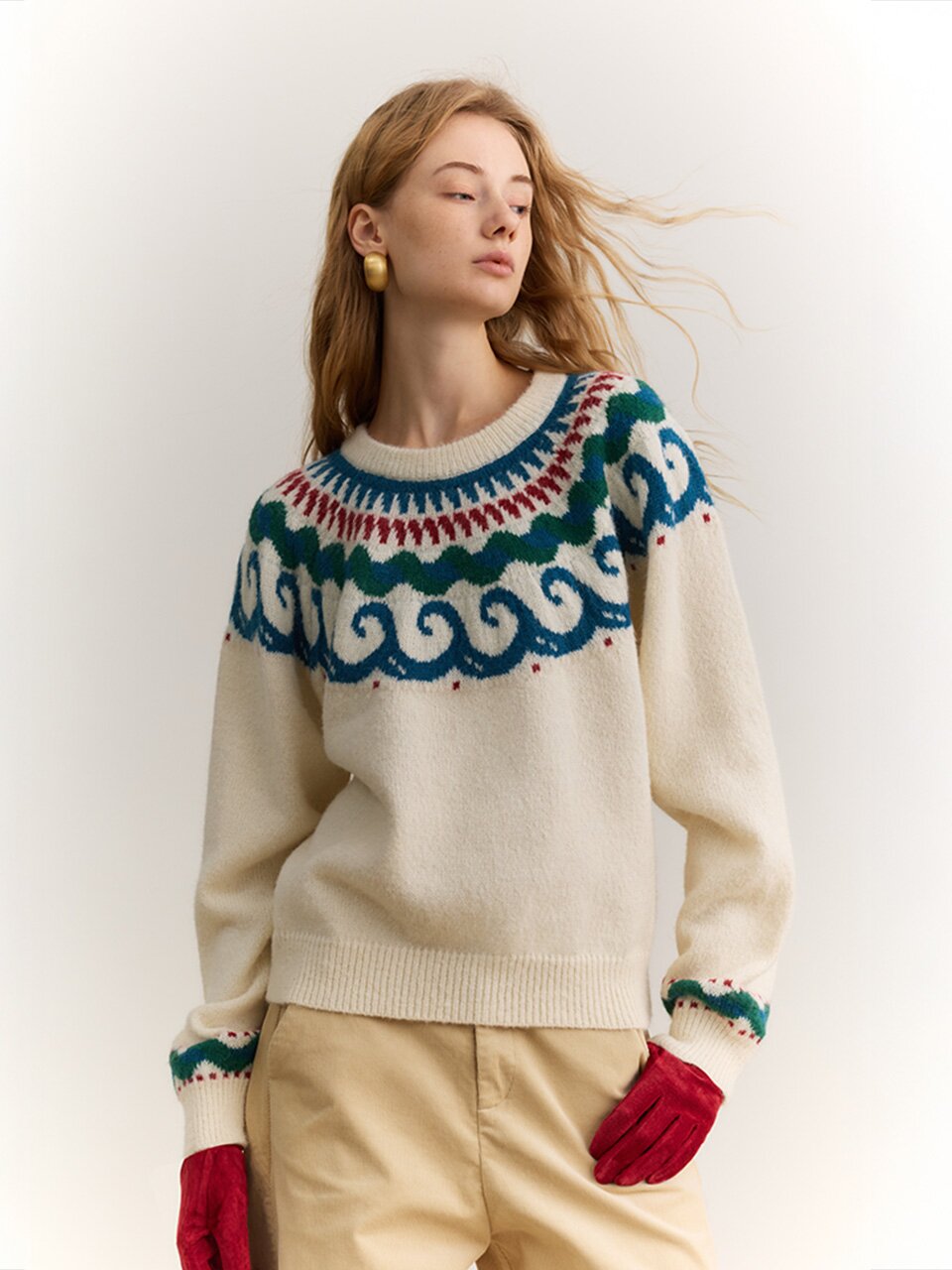 YY_Fair isle vintage knit