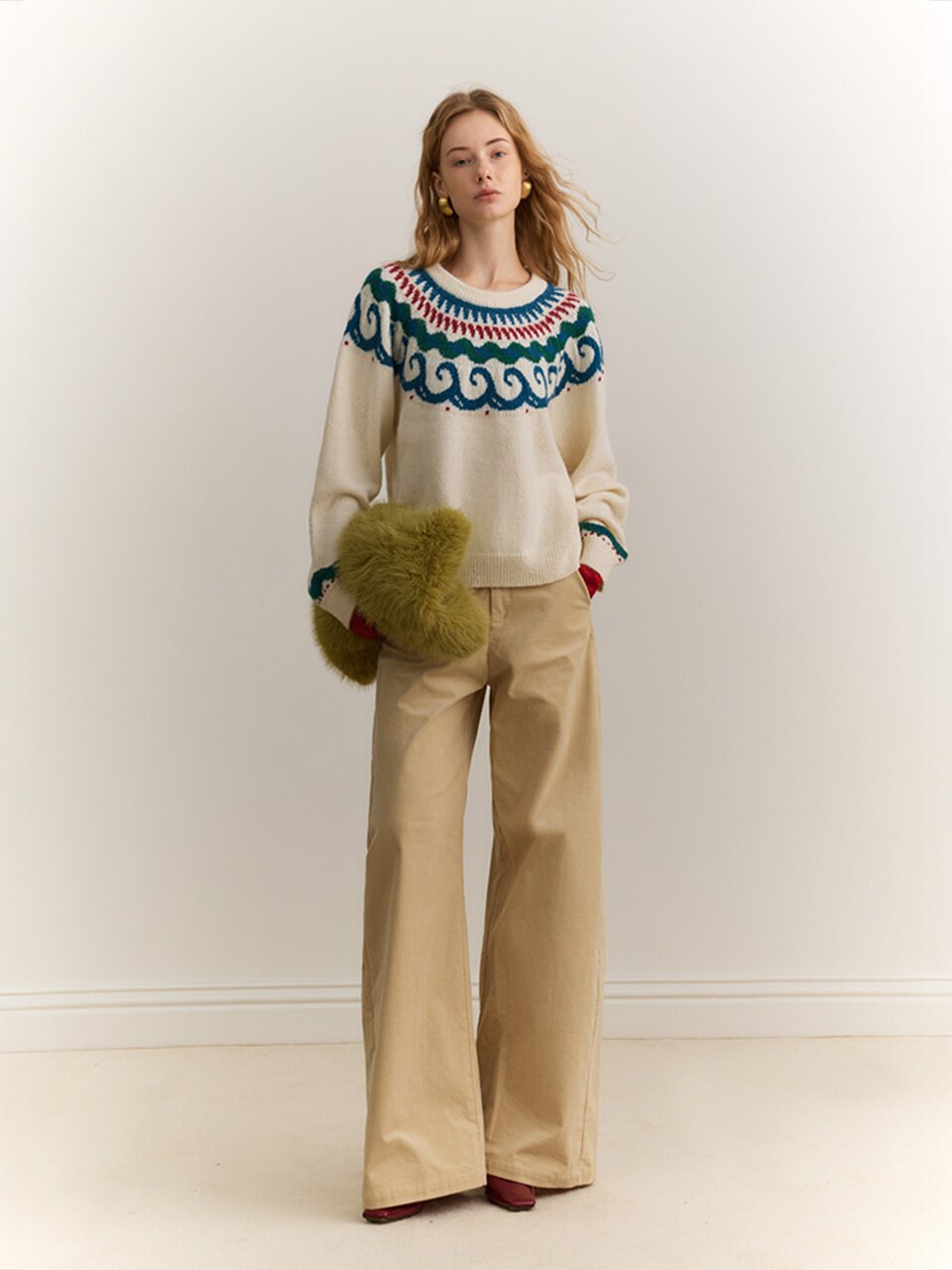 YY_Fair isle vintage knit