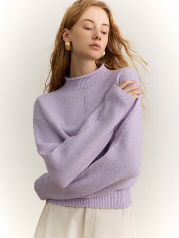 YY_Semi-turtleneck warm knit_2color