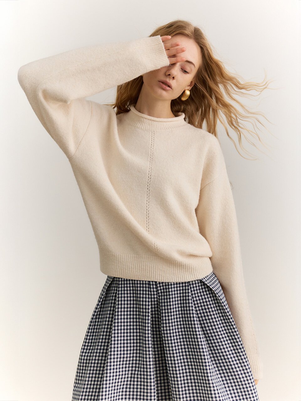 YY_Semi-turtleneck warm knit_2color
