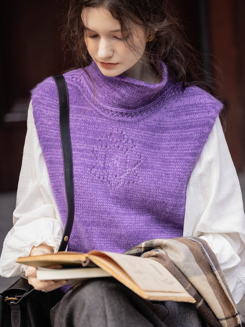 DA_Blend fleece vest_2color