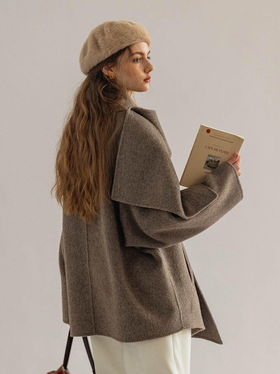 DA_Shawl scarf reversible coat_2color