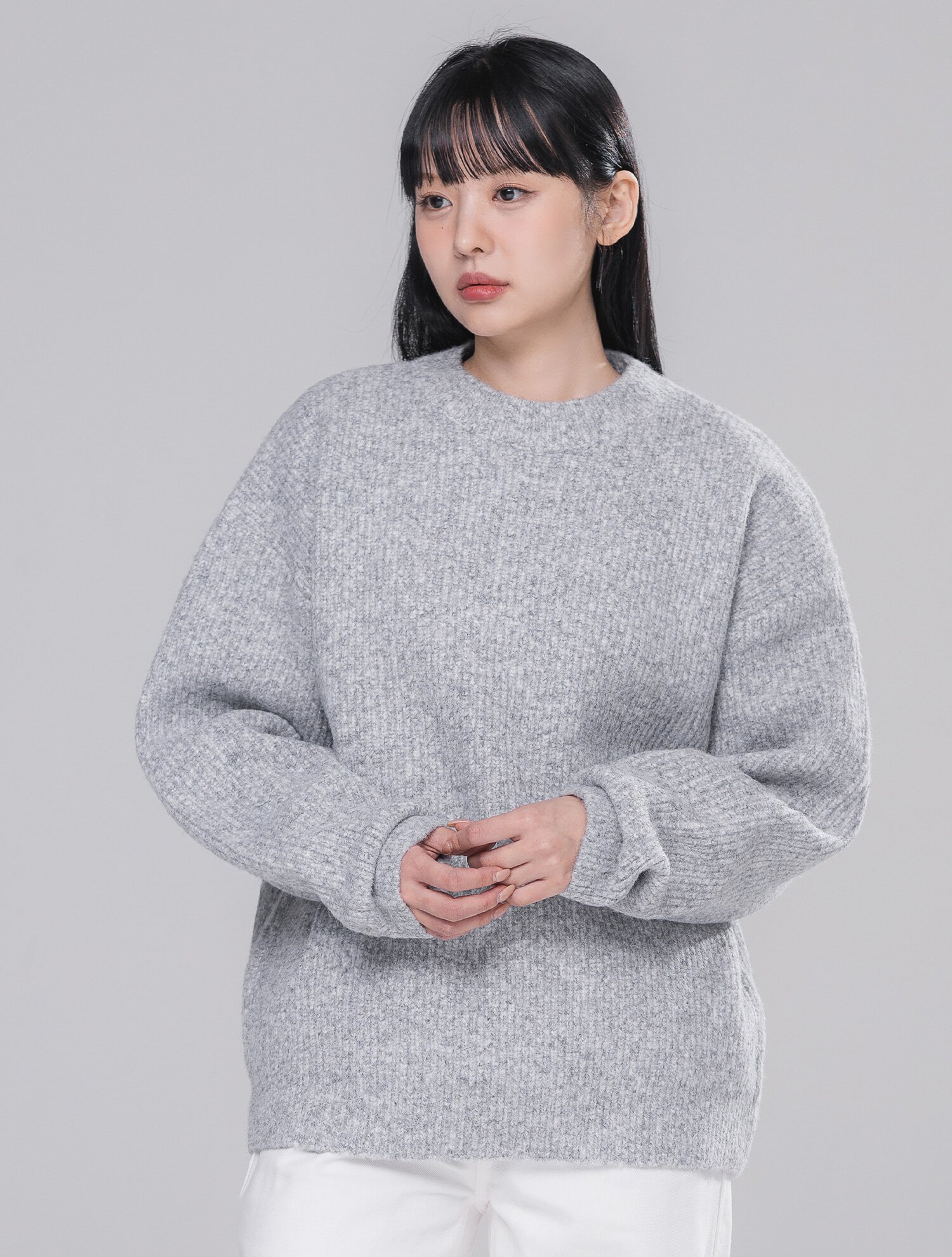 바켄 울 하찌 클래식 니트 BK8943_그레이